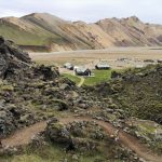 best campsite in Iceland Landmannalaugar view on campsite