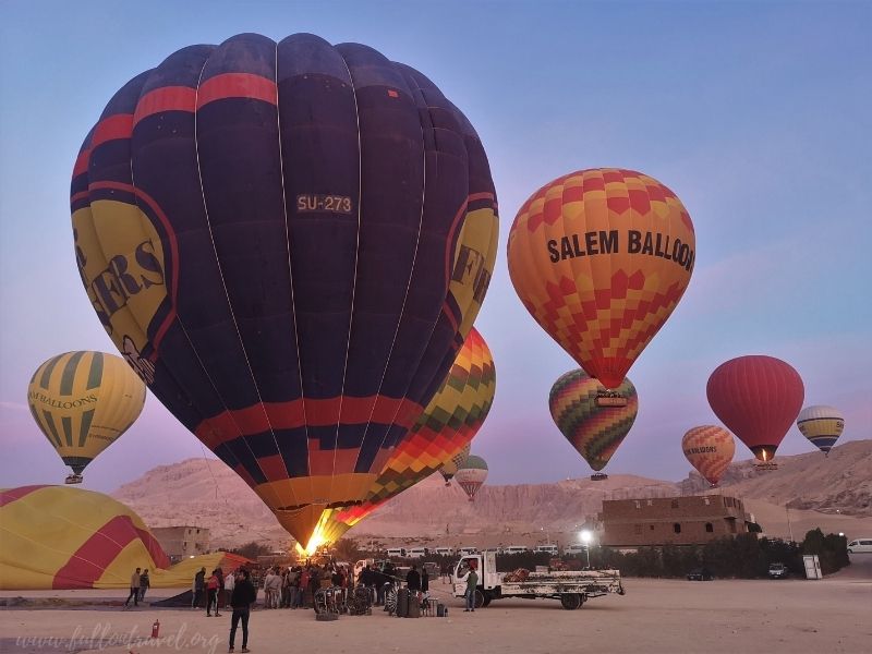 hot air balloon in Luxor