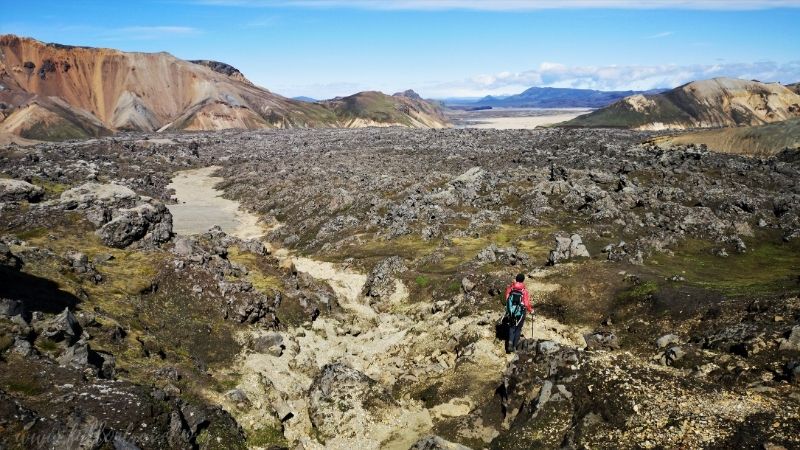 Landmannalaugar - view on Grendail - lava labirynth