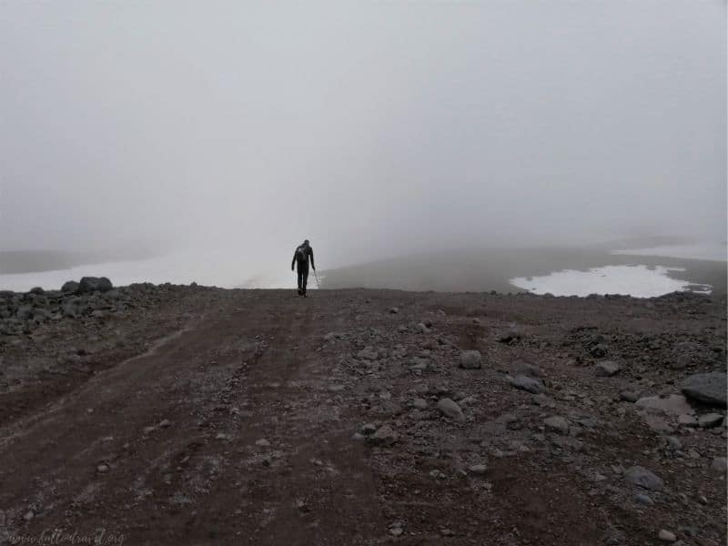 Snæfellsjökull, Islandia, początek szlaku 